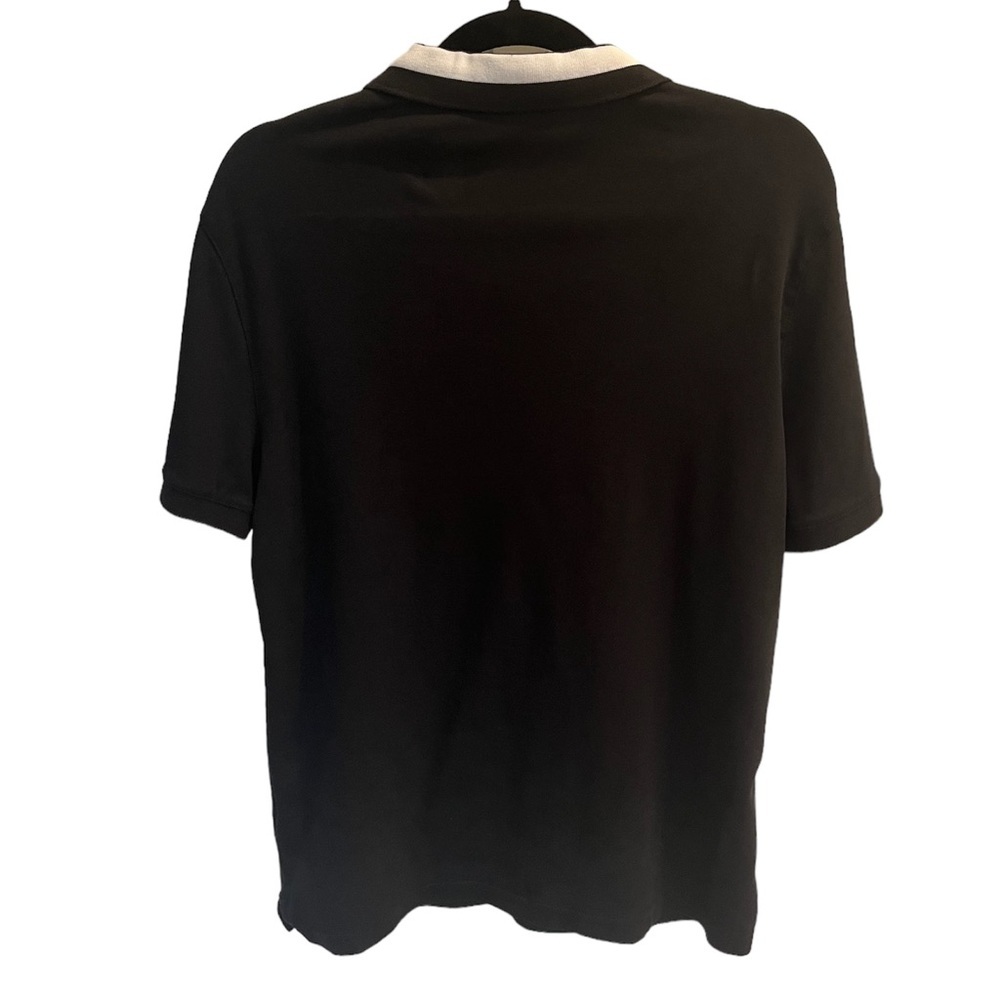 Michael Kors - Black & White Cotton Jersey Polo Shirt - Men’s Small - Picture 2 of 5
